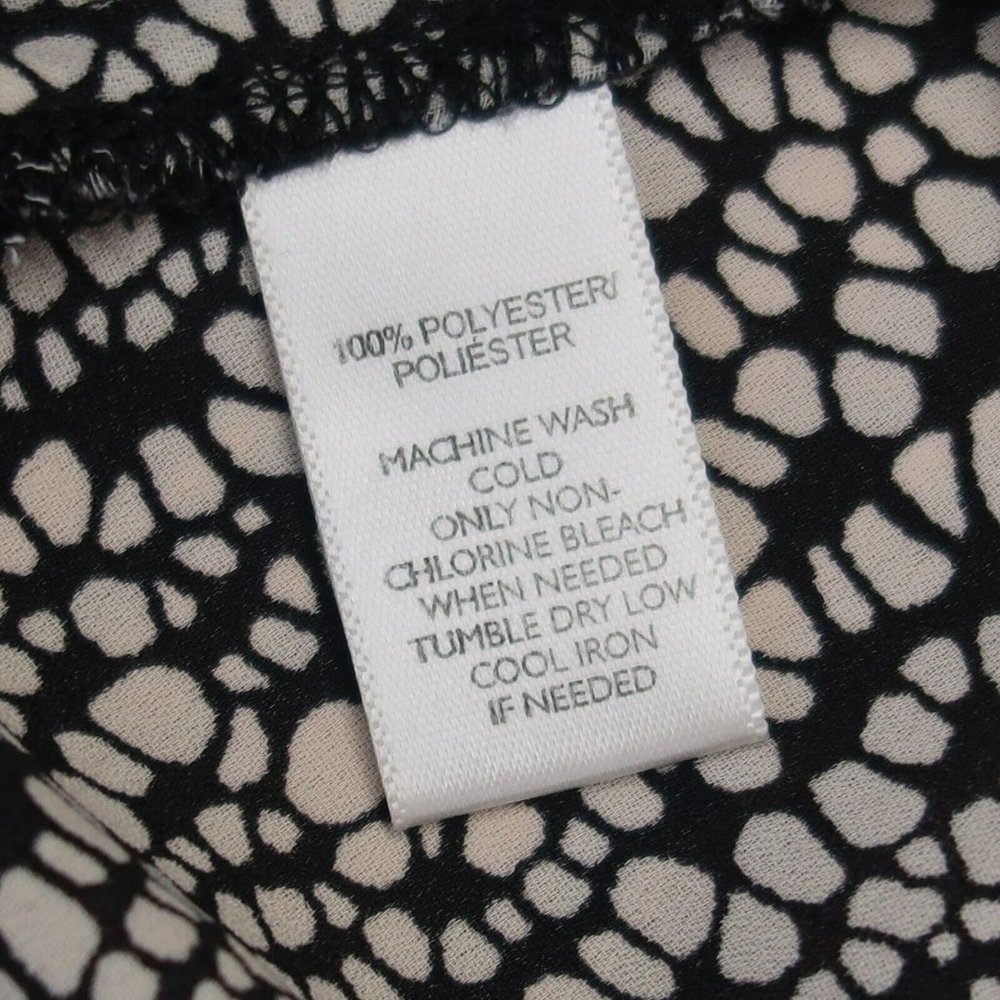 Ann Taylor LOFT Women's Short Cap Sleeve Black & White Print Top Size XS - Picture 5 of 10
